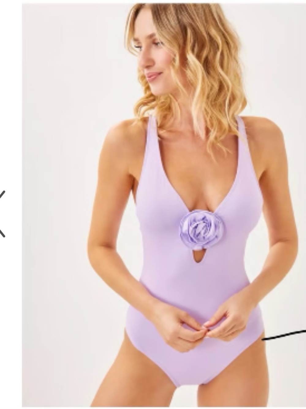 Lilly Pulitzer Lavender Ester Rosette One-Piece Swimsuit size 4